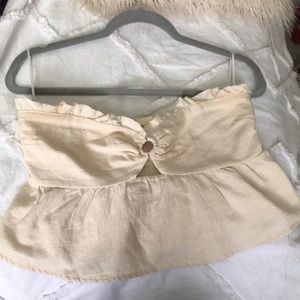 PAC sun strapless crop top size medium